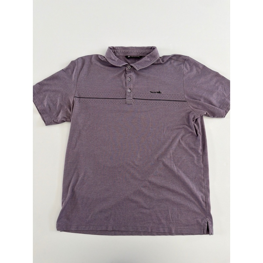 TravisMathew Mens Polo Shirt Lot of 2 Size XL Purple Yellow Short Sleeve Golf